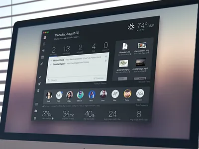 Dashboard for Email dark dash dashboard email imac mail pilot ui