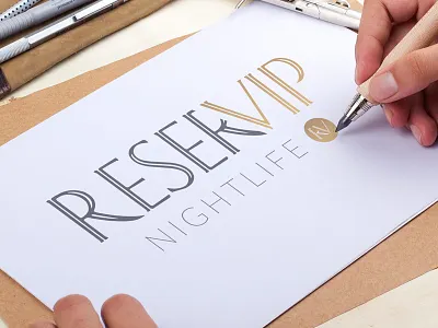 Luxury Nightlife VIP Logo booking gold luxe luxury nightlife vip