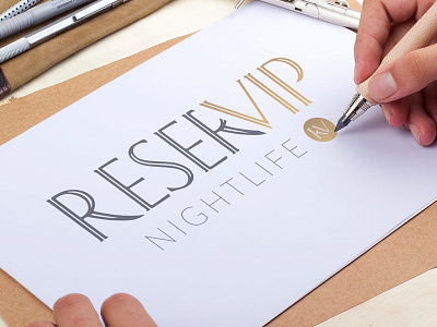 Luxury Nightlife VIP Logo booking gold luxe luxury nightlife vip