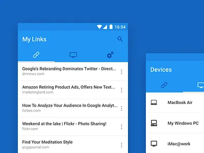 LinkWarp android app material mobile ui ux