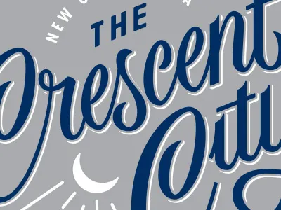 The Crescent City hand lettering screenprint script tshirt