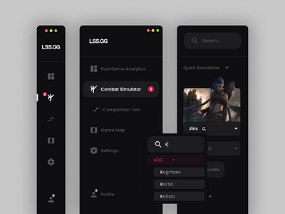 Enhancing the Gaming Experience: LSS.GG's eSports UI esports esportsui game gameui gaming gaminginterface leagueoflegends lssgg simulator ui uidesign