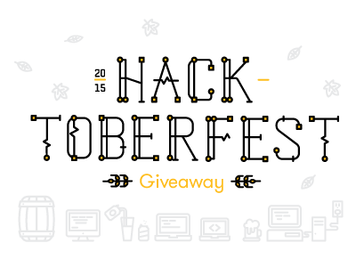 Event branding autumn beer branding fall hackathon illustration octoberfest tech