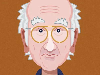 Larry David comedy graphic design illustration larry david portrait xk9