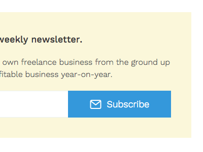 Brolly Article blog clean flat form interface newsletter signup ui