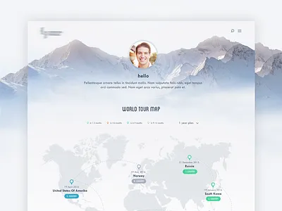 Traveler Website map sketch tour traveler ui ux web webdesign world