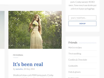 Blogging Theme for WordPress blog feminine femme minimal theme white