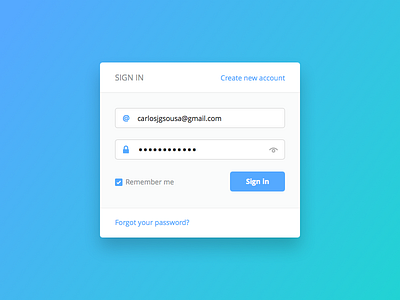 Day 001 - Sign In Form design flat form login sign in ui ux