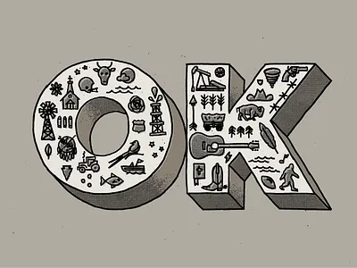 OK bison church cow gun oil texture tornado