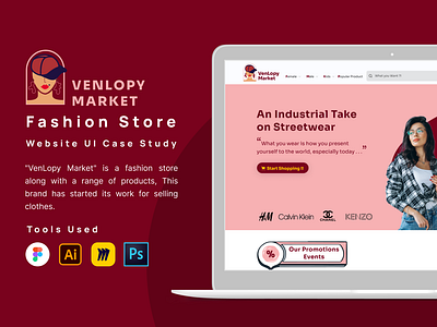 VenLopy - Website UI Case Study case study design design process design system fashion store low fidelity ui ui design ui case study user flow visual design web website wireframes