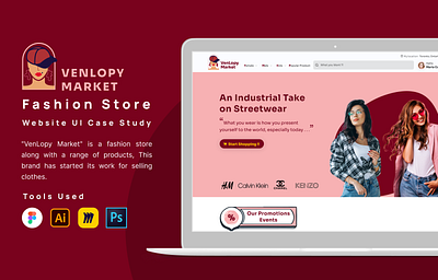 VenLopy - Website UI Case Study case study design design process design system fashion store low fidelity ui ui design ui case study user flow visual design web website wireframes