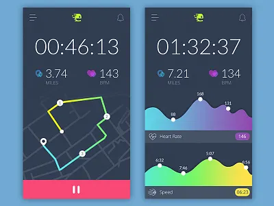 Endomondo design concept app design endomondo fitness ios run sports