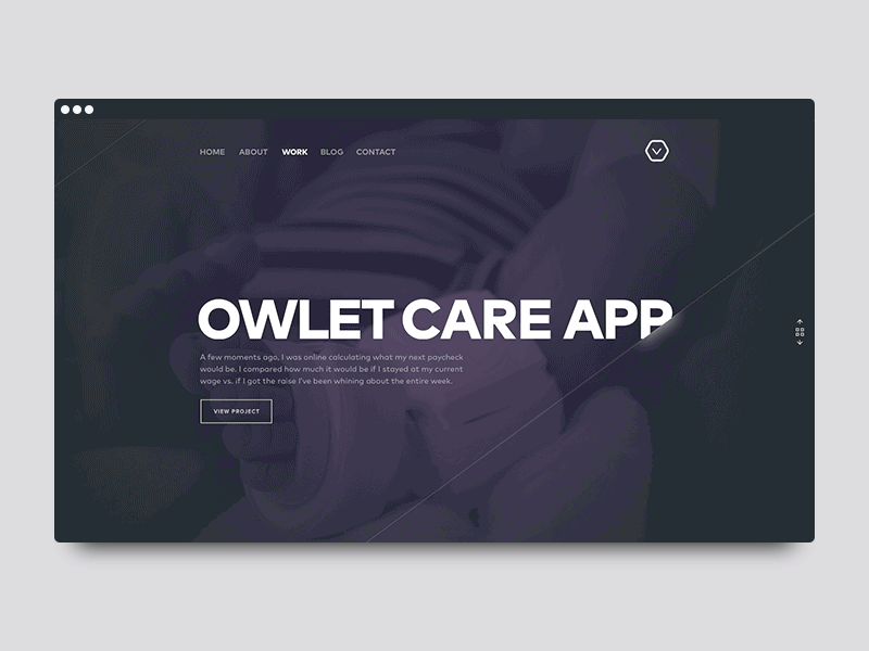 Portfolio Work Animation animation fullscreen photography portfolio projects slider typography ui ux website work