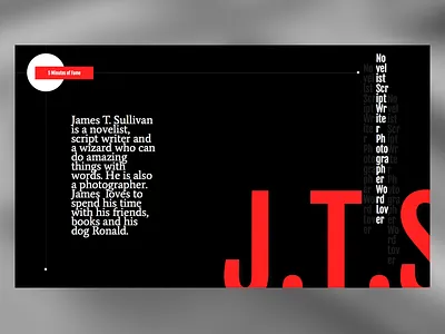 About Section (WIP) about typography