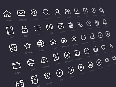 50icons by Catherine L design icon sets simple