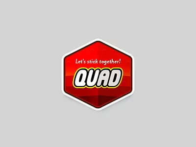 Lego sticker brick bricks lego patch quad sticker vector