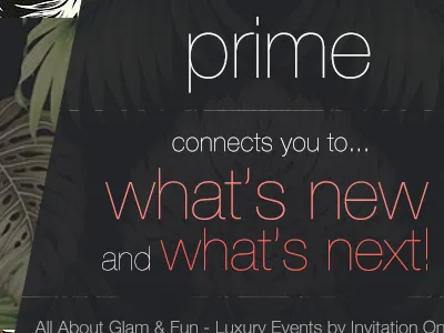 eFlyer cover art for Luxury Events Agency design floral graphic pattern