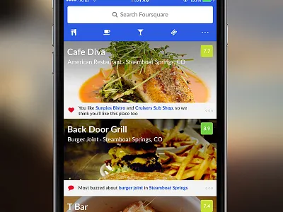 Foursquare Revision v2 design ui ux