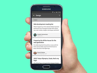 Day 065 - Newsfeed UI android app article blog feed mobile news posts