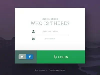 Day 001 - Login form daily100 form icons login social widget
