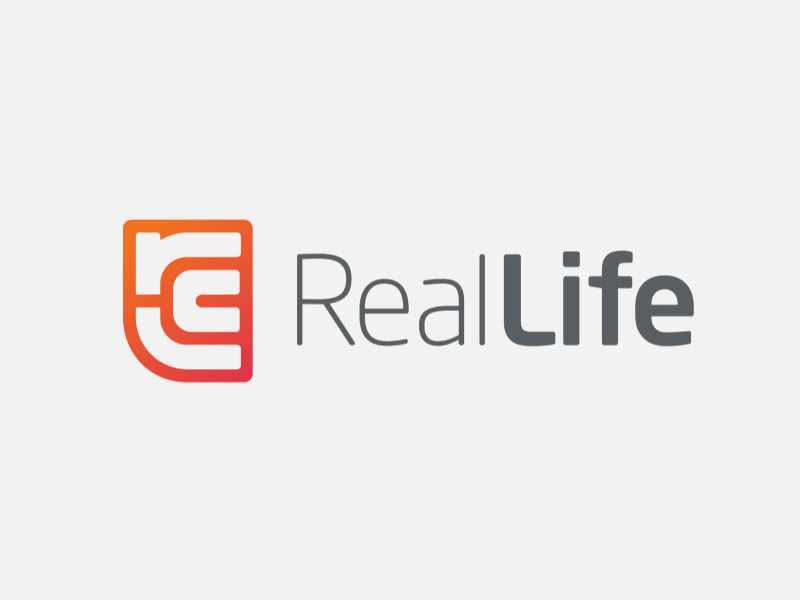 RLC Logo badge branding church design geometry grid guides logo reallife rlc