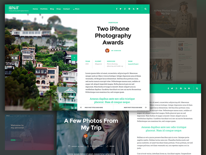 Split Based WP Theme layout split word press