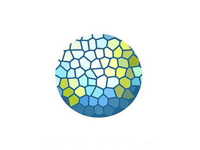 Geoforum blue brand graphic design green identity logo logotype mark mosaic round symbol