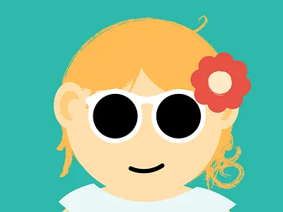 The girl with the sun in her eyes girl illustration