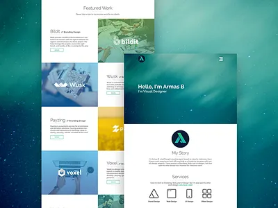 Landing Page Redesign clean design icon landing page personal portfolio responsive simple ui web