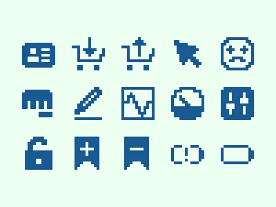 Pixelified (week 17): 15 Free icons 8bit free freebie gaming icon pack icon set icons pixel icons pixelart pixelated pixels svg
