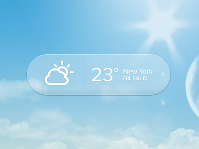 Weather Widget blue free psd sky sunny temperature weather widget