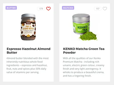 The Batch cards food products