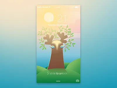 Tree like an owl day free illustration lock owl screen shine sun tree ui ux wallpaper