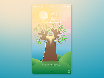 Tree like an owl day free illustration lock owl screen shine sun tree ui ux wallpaper