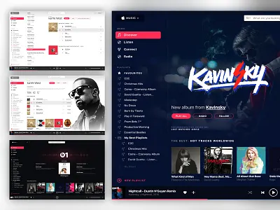 Apple Music Redesign Concept: The full desktop experience. app apple desktop fullscreen itunes music player radio spotify streaming