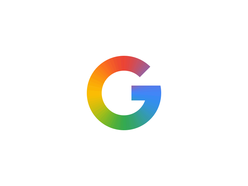Google logo redesign with gradient and motion animation gif google google gradient logo google logo google logo design gradient logo new google logo revision spinner