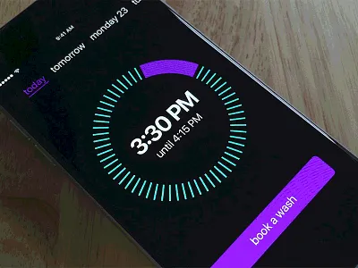 Cleanbot app animation animation dashboard flat flinto framer gif interface mobile schedule sketch time ui