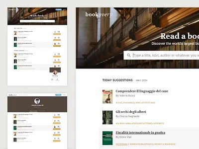 Bookovery book clean library ui web