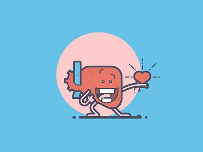 Anatomical Love anatomical gross happy heart illustration joy line art love