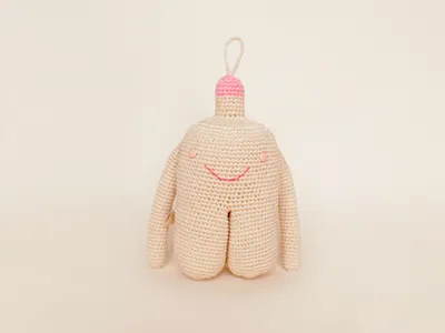 Toy "Mu." Ukapupika character crochet crocheted design monster toy ukapupika veramatys wool yarn