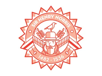 Sir Henry Norris badge crow england family illustration