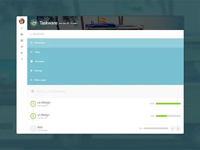 Taskware Project management project status task taskware