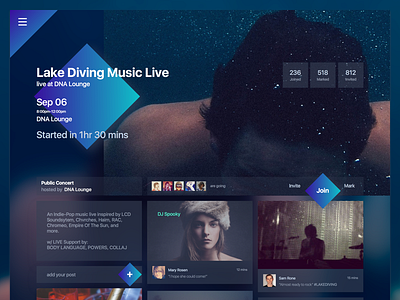 Event Page event flat ui