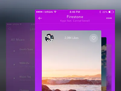 Music App app ios ios app iphone app mobile music sketch ui user interface