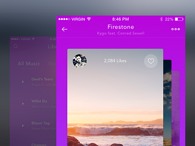 Music App app ios ios app iphone app mobile music sketch ui user interface