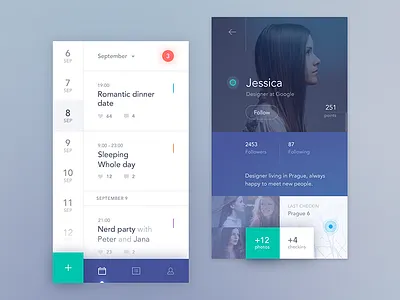 Social calendar app mobile app calendar events ios mobile profile