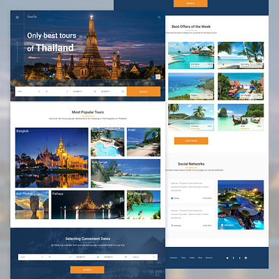 Traveling site ui ux we web design website design website design traveling site