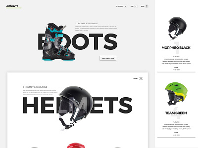 Ski Accessories - Shop accessories concept desig shop skiing skis sport store webshocker