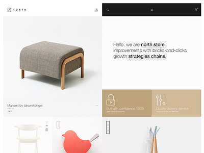 North Store clean ecommerce minimal shop simple unique wordpress