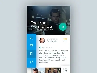Movie Mobile app concept description green mobile movie ui ux